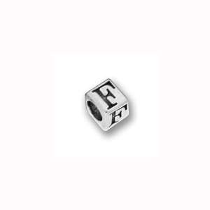  Charm Factory Pewter 5 1/2mm Alphabet Letter F Bead: Arts 