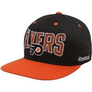   Black Orange Two Tone Striped Snapback Adjustable Hat Sports