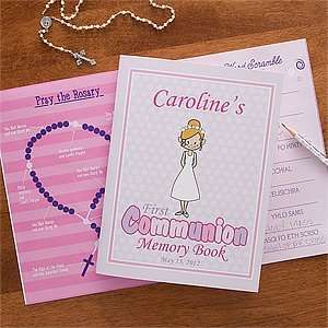  Personalized First Communion Memory Book   Communion Girl 
