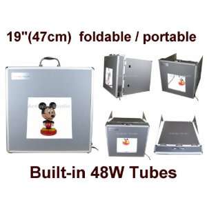   Studio Portable Light Tent Box with Built in Fluorescent Tubes: Camera