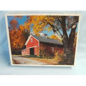  Whitman 600 Piece Jigsaw Puzzle Titled, The Red Barn 