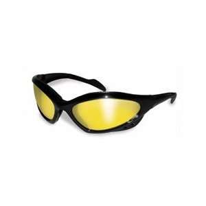  Neptune Yellow tint mirrored motorcycle glasses Sports 