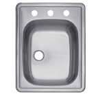   Stainless Steel Single Bowl Self rimming Bar Sink, Brushed Nickel