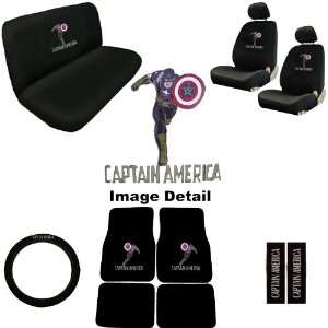 Captain America Marvel Comics Auto Accessories Interior Combo Kit Gift 