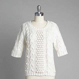Womens Chunky Cable Knit Sweater  Apostrophe Clothing Womens 