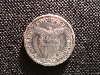 1908 S PHILIPPINES ONE PESO SILVER COIN  