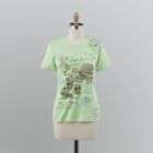 Basic Editions Womens Graphic T Shirt   Green Garden