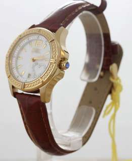Invicta Womans Wildflower Brown Leather Watch 0689 NEW  