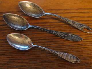 Sterling Silver Spoons Iowa, Wash, New Orleans  