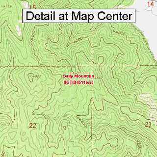   Topographic Quadrangle Map   Bally Mountain, Idaho (Folded/Waterproof