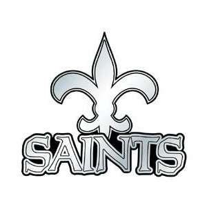 Caseys Distributing 8162011922 New Orleans Saints Silver Auto Emblem 