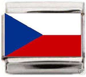 CZECH REPUBLIC FLAG 9 MM ITALIAN CHARM 9MM COUNTRY LINK  