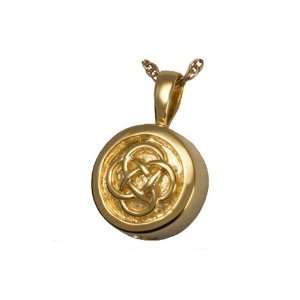    Celtic Signet Cremation Jewelry in 14k Gold Plating Jewelry