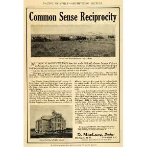  1911 Ad Red Deer Alberta Central Railroad Real Estate 