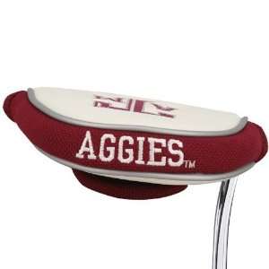  Texas A&M Aggies White Maroon Mallet Putter Cover: Sports 