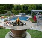 California Outdoor San Simeon Firepit With Black Base Sunset Gold 