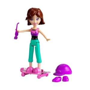  Polly Pocket Sports Themed Doll   Skateboarding Lila Toys 
