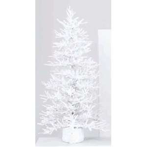  36 White Heavy Flock Small Scale Christmas Tree: Home 