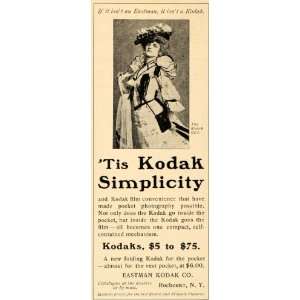  1902 Ad Vintage Camera Eastman Kodak Girl Image Icon 