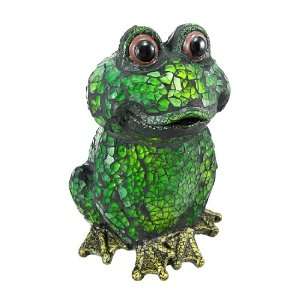  Crackle Glass Green Frog Accent Table Bullfrog: Home 