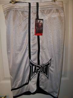Tapout Athletic White Black Shorts Mens Size 2XL XXL NWT #89  