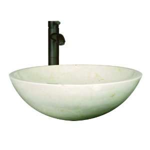   Sinks 16.5 Natural Stone Topmount Round Lavatory Vessel Sink from the