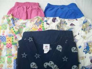 Medical Dental Scrubs Lot of 11 Printed Outfits Sets Size XL Extra 