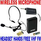   stage wireless headset microphone system mic fm transmitter receiver