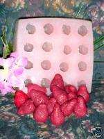 Strawberry Med Lg 16 Cavity Silicone Mold # 908  