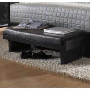  Perspectives Leather Bed Bench