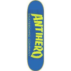 Anti Hero Skateboard Co. [Small] Skateboard Deck   8.38 Blue/Yellow 