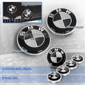   Steering Wheel Emblem Wheel Cap Black & Silver   E31 E39 E53 E65 E66