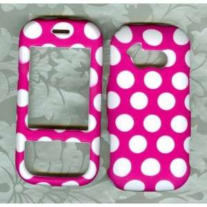  Pink Polka Dot Rubberized AT&T LG NEON GT365 PHONE COVER 