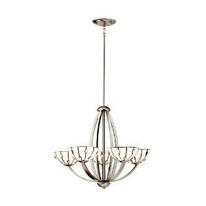 Cloudburst Collection 5 Light 26ö Polished Nickel Chandelier with 