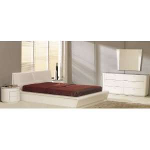    Symphony Contemporary White Lacquer Bedroom Set