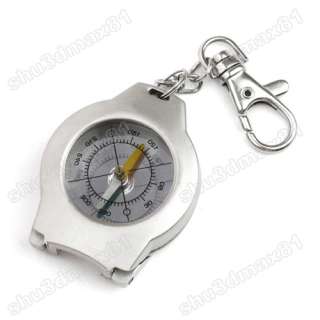 Mini Outdoor Camping Keychain Survival Compass W/ Mirror  