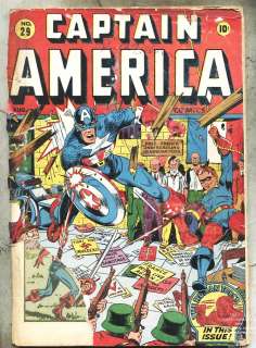 Captain America Comics #29 1943 Human Torch Marvel Timely Alex 