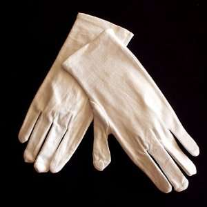  Adult White Cotton Gloves 