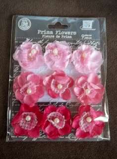 Prima Flowers Bistro Blooms Ruby   9 pieces/ Pinks   T118 K  