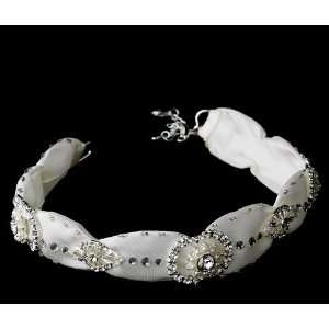 Crystal and Rhinestone Bridal Headband HP 8122 (White or 