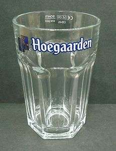 HOEGAARDEN HEAVY BEER HOME BAR PUB PINT GLASS USED VGC M09  