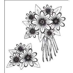 Heartfelt Creations Rubber Stamps   Daisy Patch Bouquet