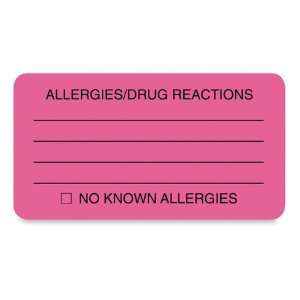  Tabbies Allergy/Drug Reaction Label,Label: Office Products