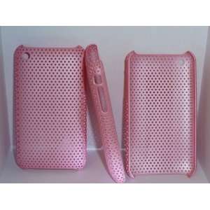  APPLE iPHONE 3G 3GS Perforated Snap On Case Light Pink 