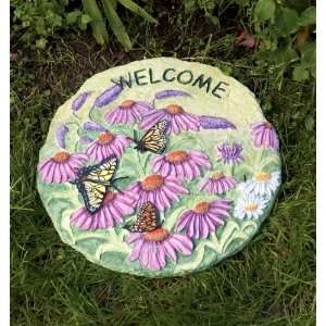  Butterflies Welcome Garden Stone: Patio, Lawn & Garden