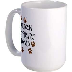 Golden Retriever Dad Pets Large Mug by 