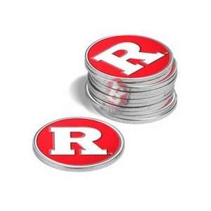  Rutgers Scarlet Knights Golf Ball Marker (12 Pack) Sports 