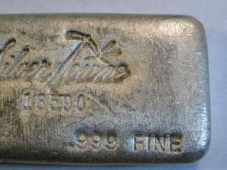 10 Troy oz. .999 Silver Poured Loaf Bar. Silver Towne. Serial # 18590 