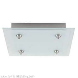   12 inch 4 Light Square Fusion Jack Canopy (glass)