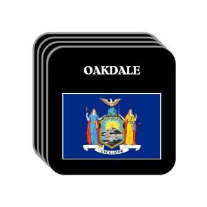 US State Flag   OAKDALE, New York (NY) Set of 4 Mini Mousepad Coasters